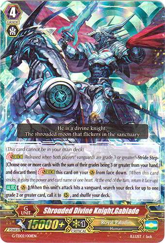 Shrouded Divine Knight, Gablade (Cardfight!! Vanguard G-TD02: Divine Swordsman of the Shiny Star)