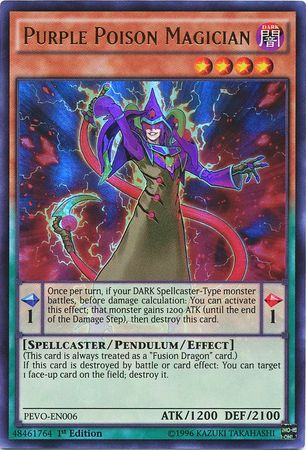 Purple Poison Magician (Yugioh Pendulum Evolution)