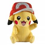Pokemon Plush - Pikachu with Ash's Hat/Cap/Kasket - Bamse 28cm