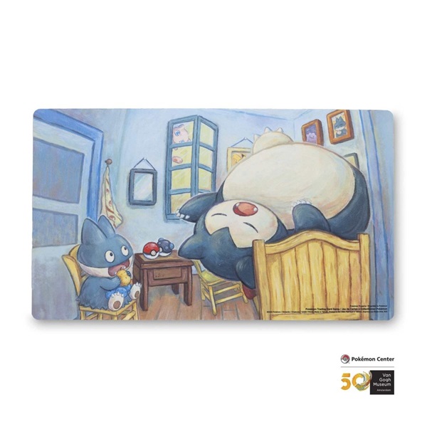 Pokemon Spillemåtte (Playmat) - Pokémon Center x Van Gogh Museum: Munchlax & Snorlax Inspired By The Bedroom