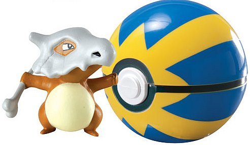 Pokemon: Clip 'n' Carry Cubone + Quick Ball Pokemon Figur (Pokeball)