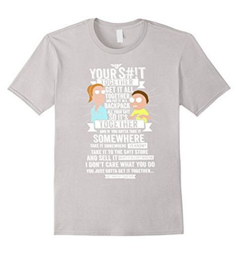 Rick & Morty - Get It Together T-Shirt Men's - Silver XL