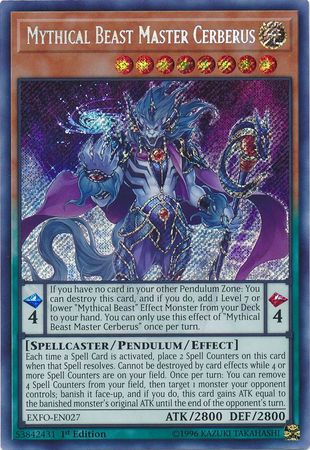 cerberus yugioh card Yu-Gi-Oh! - Mythical Beast - SR08-EN008 - Common - 1st Edition An individual card from the Yu Knightmare Cerberus - Flames of