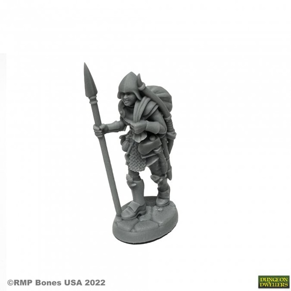 Reaper Bones USA Dungeon Dwellers: Marina, Overladen Henchwoman - Plastic Miniature