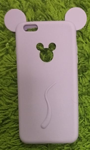 Mickey Mouse Soft Rubber Light Purple (Lys lilla Gummi) - Iphone 6+ Plus/6S+ Plus Cover