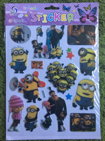 Klistermærker / Stickers - 3D Minions - 30x20 cm