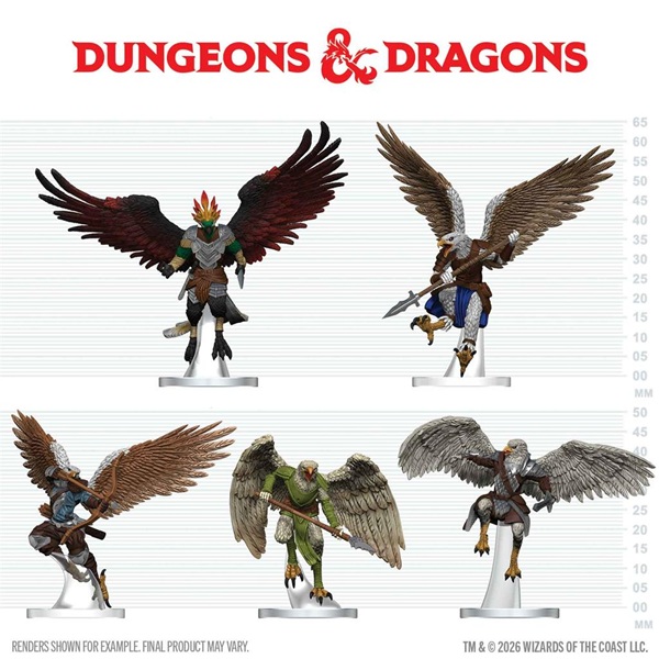 D&D - Fantasy Miniatures - Icons Of The Realms: Aarakocra Flock