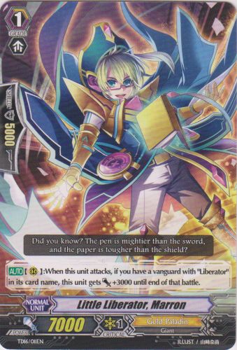 Little Liberator, Marron (Cardfight!! Vanguard TD16: Divine Judgment of the Bluish Flame)