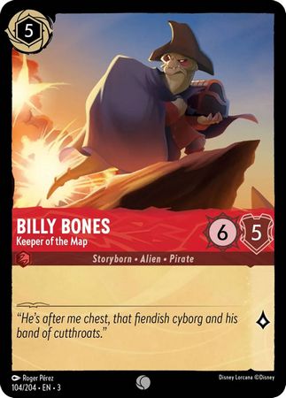 Billy Bones - Keeper of the Map - Foil (Lorcana: Into the Inklands)