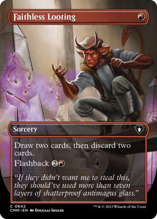 Faithless Looting - Borderless (Commander Masters)