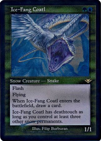 Ice-Fang Coatl - Showcase / Retro Frame Etched Foil (Modern Horizons/Modern Horizons 2)