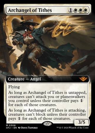 Archangel of Tithes - Foil Extended Art (Outlaws of Thunder Junction)