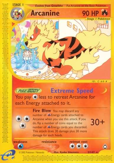 Arcanine (Aquapolis Singles )