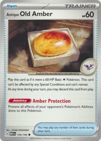 Antique Old Amber (Pokemon Scarlet & Violet: 151)