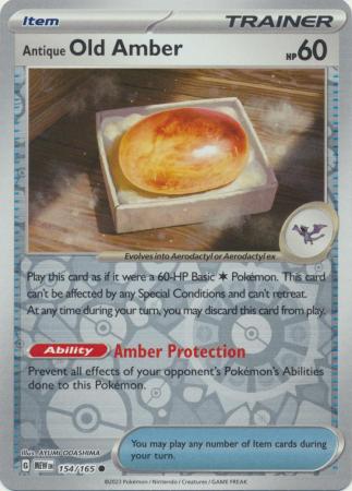 Antique Old Amber - Reverse Foil (Pokemon Scarlet & Violet: 151)