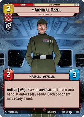 Admiral Ozzel - Overconfident - Foil Hyperspace (Star Wars Unlimited: Spark of Rebellion)