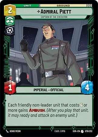 Admiral Piett - Captain of the Executor (Star Wars Unlimited: Spark of Rebellion)