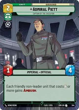 Admiral Piett - Captain of the Executor - Hyperspace (Star Wars Unlimited: Spark of Rebellion)