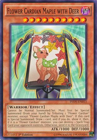 Flower Cardian Maple with Deer (Yugioh Invasion Vengeance)