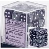 Dice - Terningesæt - 36 stk. 6 sidet (D6) - Gemini - Purple-Steel / White