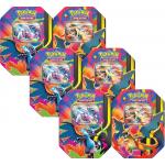 Pokemon Tin Kasse - 2026 Wave 1 Spring - Mega Charizard Collector's Tin Display/Case (Mega Charizard X ex & Mega Charizard Y ex) (6 Boxes)