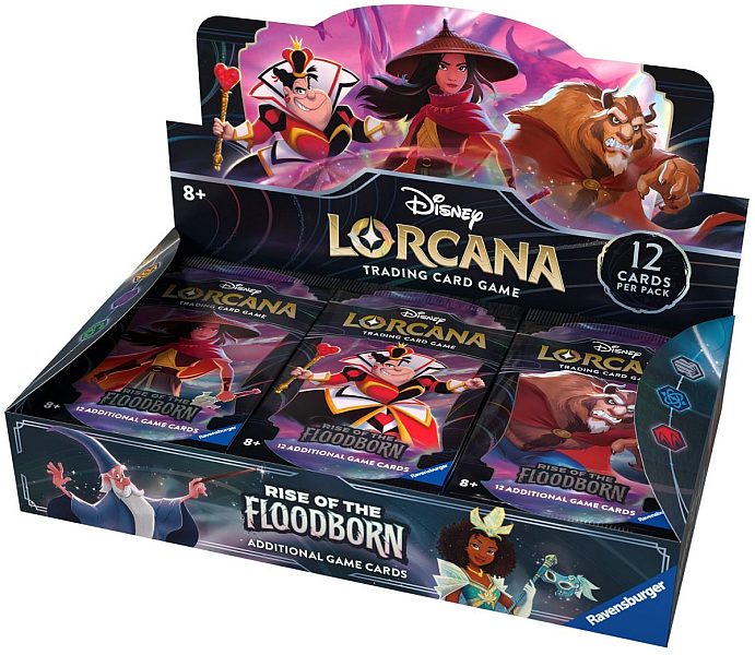 Se Disney Lorcana TCG: Set 2 - Rise of the Floodborn - Booster Display (Box med 24 Pakker) hos Kelz0r.dk
