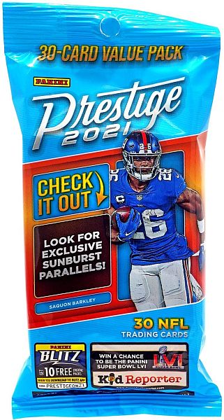 Panini NFL Prestige 2021 - Value Pack (30 Trading Cards)