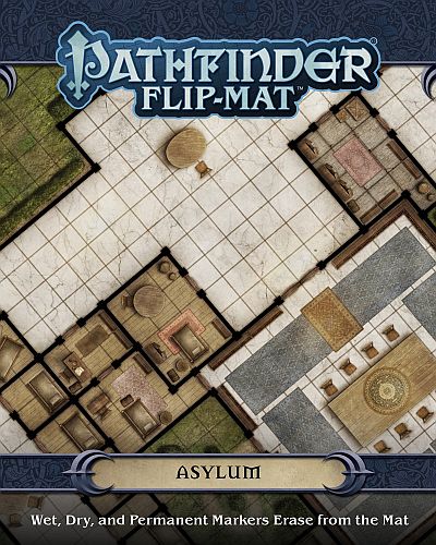 GameMastery Flip-Mat: Asylum - Tabletop Måtte - D&D & Pathfinder #PZO30078