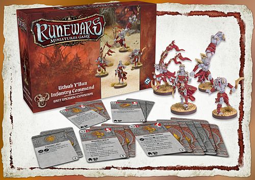 Runewars: The Miniatures Game -  Uthuk Y'llan Unit Expansion: Uthuk Y'llan Infantry Command - Fantasy Flight Games