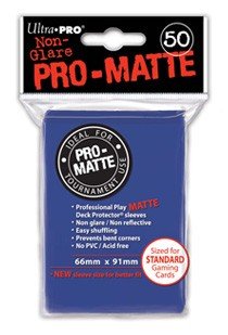 50 lommer - Ultra Pro - PRO-Matte: Blue (BlÃ¥) (HÃ¸j kvalitet) - Non-Glare - Professional Sleeves #82653