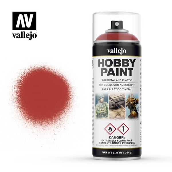 Se Vallejo - Hobby Paint Primer Sprays: Scarlet Red - 400ml hos Kelz0r.dk