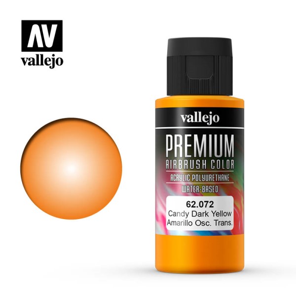 Vallejo - Premium Airbrush Color: Candy Dark Yellow - 60ml