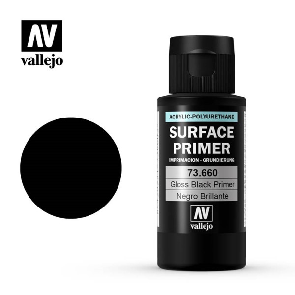 Se Vallejo - Surface Primer - Gloss Black 60 Ml hos Kelz0r.dk