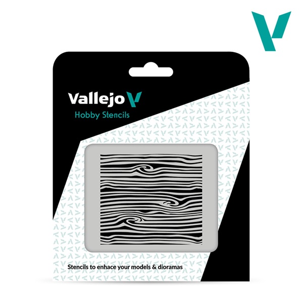 Vallejo - Hobby Stencils: Wood Texture No.2 (125x125mm)